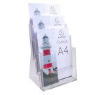 Présentoir distributeur de table 3 cases A4 Exacompta