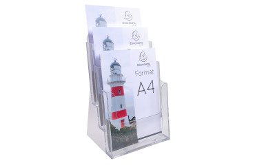 Expositor dispensador de mesa 3 compartimentos A4 Exacompta