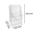Présentoir distributeur de table 3 cases A4 Exacompta