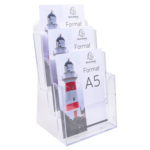 Expositor dispensador de mesa 3 compartimentos A5 Exacompta