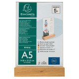 Expositor de sobremesa A5 doble cara base madera