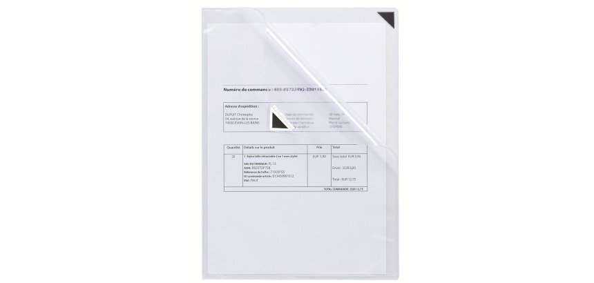 Pochette adhésive A4 Kang Easy Clic antimicrobienne Tarifold - Paquet de 5