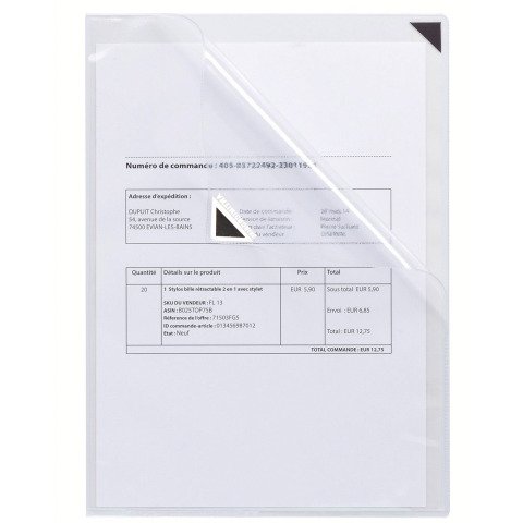 Funda adhesiva antirreflejos de doble cara A4 Kang Easy Clic Djois by Tarifold - Paquete de 5