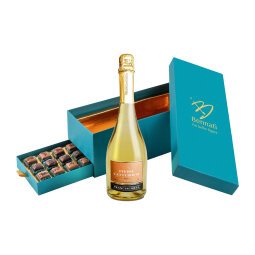 En_cofanetto vino franciacorta e praline tentazio