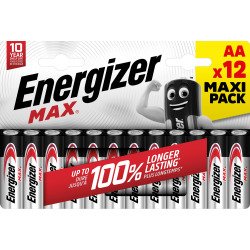 Pile alcaline Energizer Max AA lr6 2550 mah alcalino 1.5 v 12 12 unità