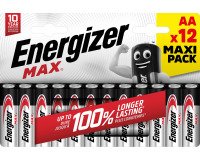 Energizer Alkaline Batteries Max AA LR6 2250 mAh 1.5V Pack of 12