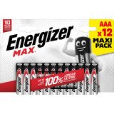 Energizer Alkaline Batteries Max AAA LR03 1200 mAh 1.5 V Pack of 12