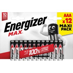 Pile alcaline Energizer Max AAA lr03 1200 mah alcalino 1.5 v 12 12 unità Ministilo