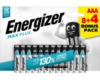 Energizer Alkaline Batteries Max Plus AAA LR03 1200 mAh 1.5 V Pack of 12