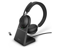 Micro-auriculares inalámbricos Jabra Evolve2 65 MS estéreo biaurales con soporte de carga USB-C