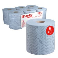 Secado industrial azul Wypall L10 Extra 7407 190 m - caja de 6 bobinas