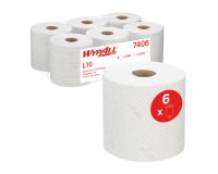 Secado industrial blanca Wypall L10 Extra 7407 190 m - caja de 6 bobinas