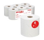 Bobine WypAll essuyage industriel L10 7406 190 m blanche - Colis de 6
