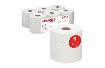 Bobine essuyage industriel Wypall 7406 blanche - Lot de 6
