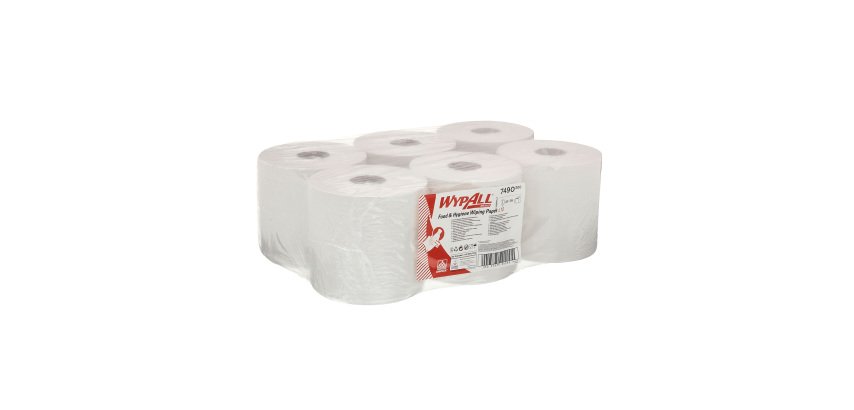 Wiping roll Wypall L10 industrial 7490 white - Pack of 6