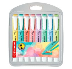 Subrayador STABILO Swing Cool colores surtidos pastel - Estuche de 8