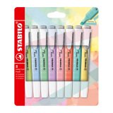 Surligneur Stabilo Swing Cool pastel couleurs assorties - Etui de 8