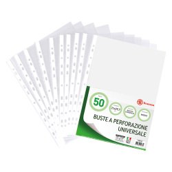 Universal punched pockets Bruneau 21 x 30 cm embossed medium thickness 50 pieces