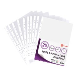 Universal punched pockets Bruneau 22 x 30 cm smooth high thickness pack of 25 envelopes