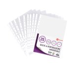 Buste a perforazione Universale Bruneau 22 x 30 cm polipropilene trasparente finitura liscia lucida spessore alto 25 unità