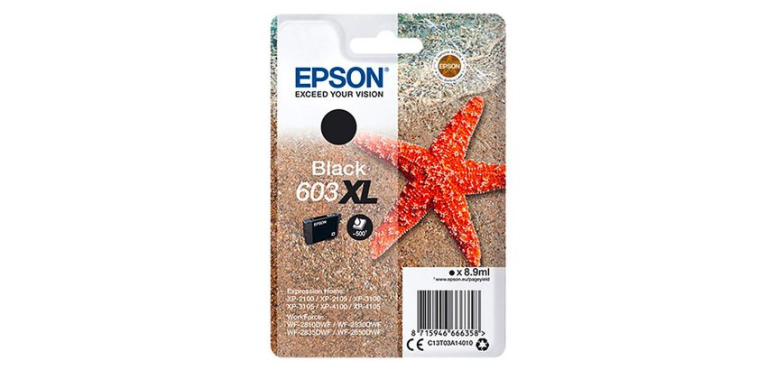 Epson 603XL cartucho original Negro alta capacidad (500 páginas)