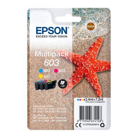 Epson 603 Pack de 3 cartuchos originales color (130 páginas)