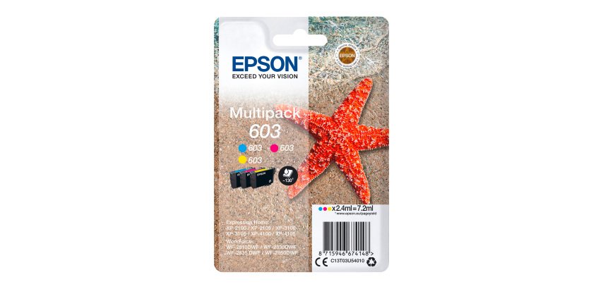 Epson 603 Pack de 3 cartuchos originales color (130 páginas)