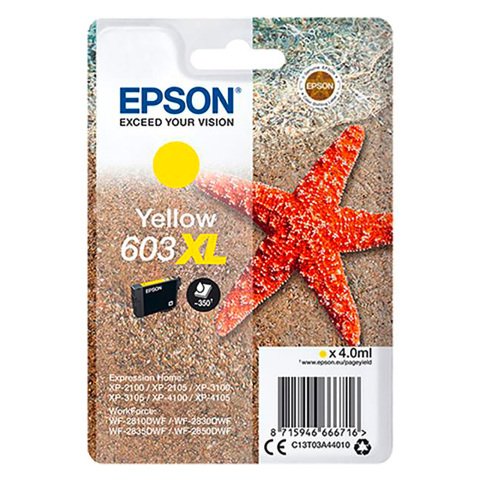 Epson 603XL cartucho original amarillo alta capacidad (350 páginas)