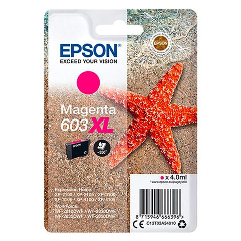 Epson 603XL cartucho original magenta alta capacidad (350 páginas)