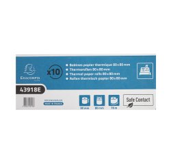 Bobines Caisses Exacompta 43918E - l 80 mm x L 76 m, Ø 80 mm - 1 pli(s) - paquet de 10