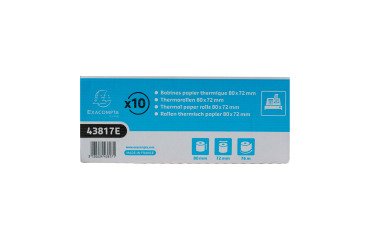 Rollos de papel térmico Exacompta 43817E - L 80 mm x L 76 m, Ø 72 mm - 1 capa(s) - paquete de 10
