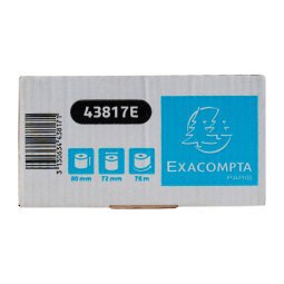 Bobines caisses Exacompta 43817E - l 80 mm x L 76 m, Ø 72 mm - 1 pli(s) - paquet de 10