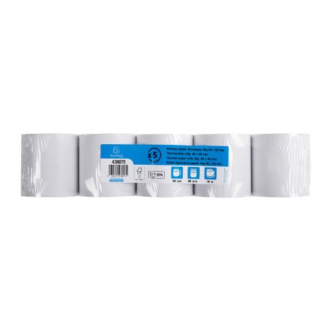 Bobinas Exacompta 43807E para calculadoras 80x76x72 Sin bisfenol A - Paquete de 5