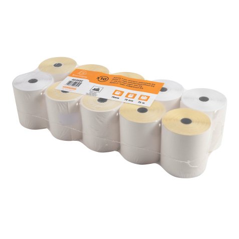 Bobines Caisses Exacompta 40358E - l 76 mm x L 25 m, Ø 70 mm - 2 pli(s) - paquet de 10