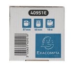 Bobines terminaux bancaires Exacompta 40951E - l 57 mm x L 18 m, Ø 40 mm - 1 pli(s) - paquet de 20
