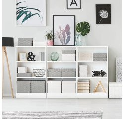 Scatola in cartone archivio multiuso per la casa e l'ufficio formato Large grigio confezione da 3 pezzi