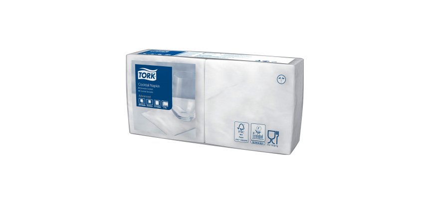 Tovagliolo Tork Cocktail Carta bianco 200 unità