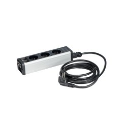 Regleta de 3 enchufes con 2 conexiones RJ45 - cable de conexión 3m - elemento inicial