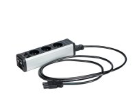 Regleta de 3 enchufes con 2 conexiones RJ45 - cable de conexión 2 m - elemento adicional