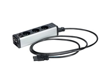 Multiprise nourrice 3 prises avec 2 connections RJ45 - câble de liaison 2 m- élément suivant