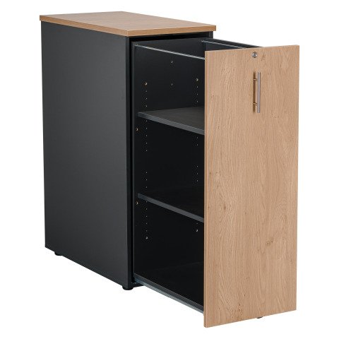 Mueble Tower Alt 114 con apertura lateral carbon roble claro - Intuitiv Eden