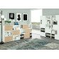 Libreria Tetris bassa Bianco rovere 120x35x1,162cm