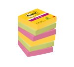 Notes couleurs Carnival Super Sticky Post-it 46,7 x 46,7 mm - Bloc de 90 feuilles