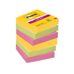 Notes couleurs Carnival Super Sticky Post-it 46,7 x 46,7 mm - Bloc de 90 feuilles