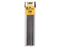 En_etui 12 mines hb 0.7mm bic