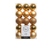 Bolas decorativas color dorado - caja de 30