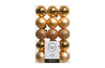 Bolas decorativas color dorado - caja de 30