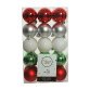 Box with 30 Christmas baubles in assorted colors