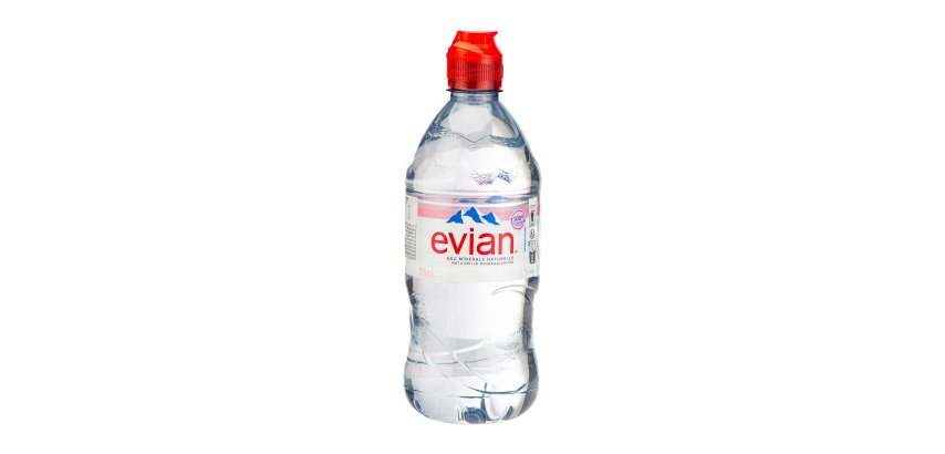 Eau minérale Evian 75 cl bouchon sport - 12 bouteilles