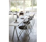 Chaises pliantes SUPER CONFORT - tissu non feu allumette piétement chrome